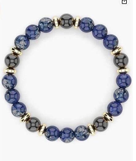 Lapis Black Agate Bracelet