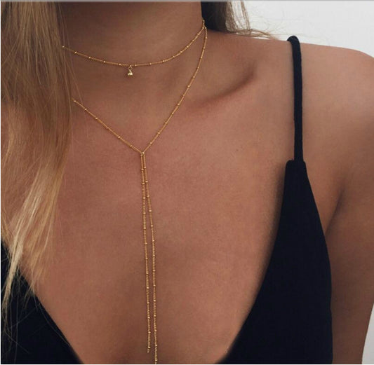 Retro clavicle necklace