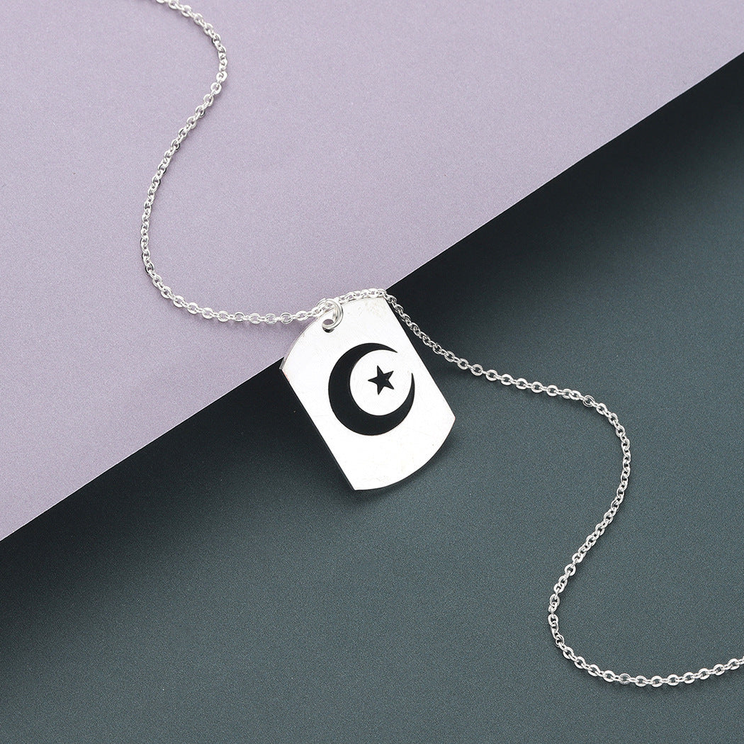 Crescent Moon Pendant Necklace For Women