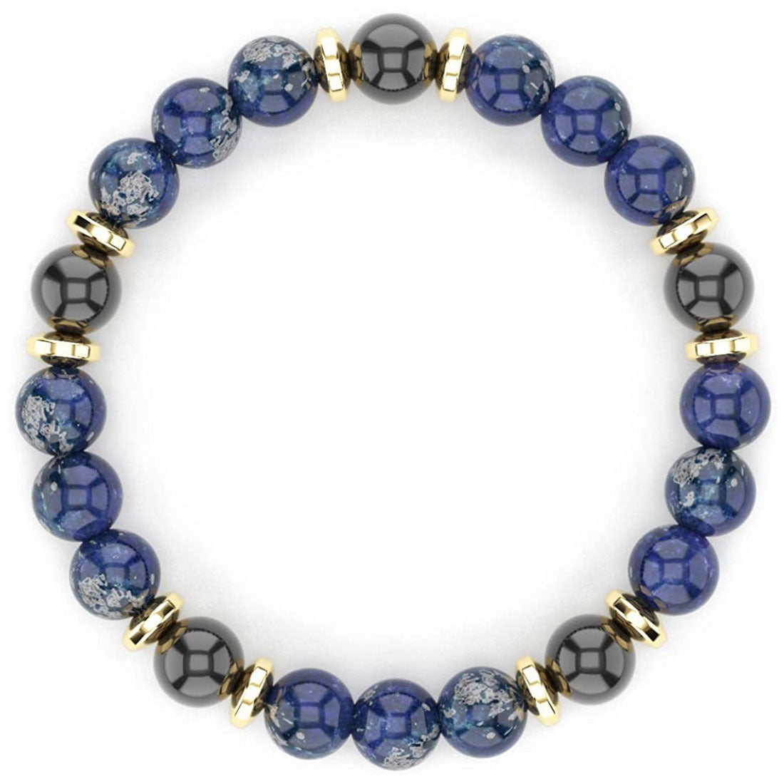 Lapis Black Agate Bracelet