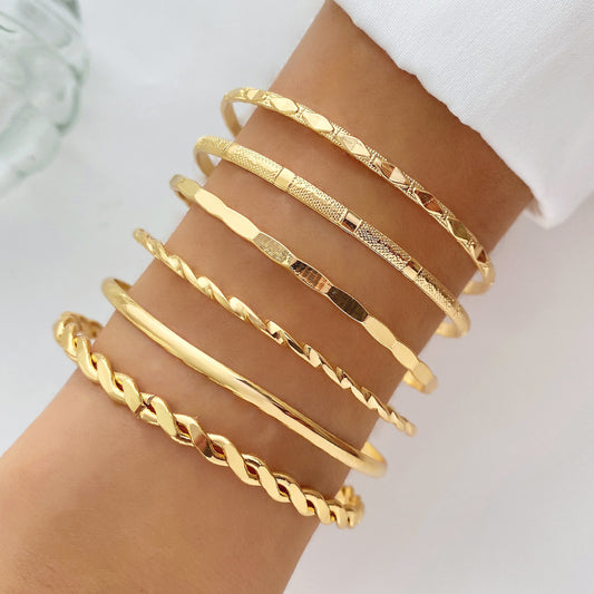 Bohemian Metal Chain Bracelet Set