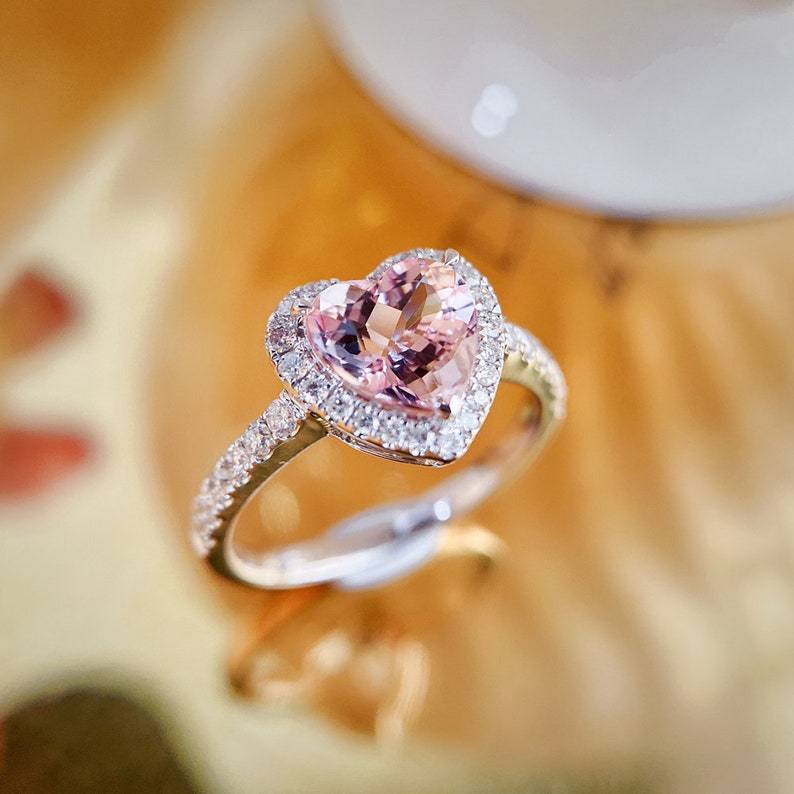 Pink Diamond Loving Heart Ring