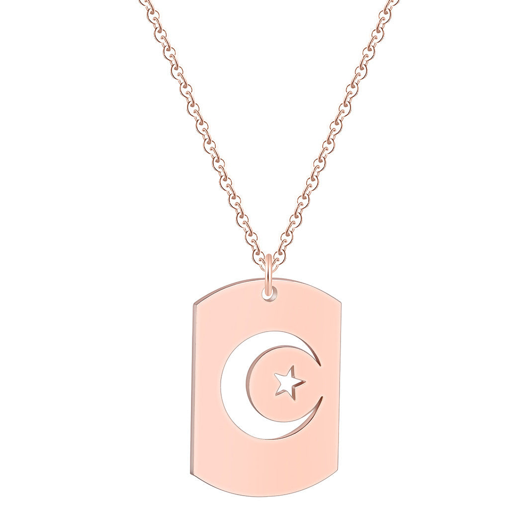 Crescent Moon Pendant Necklace For Women