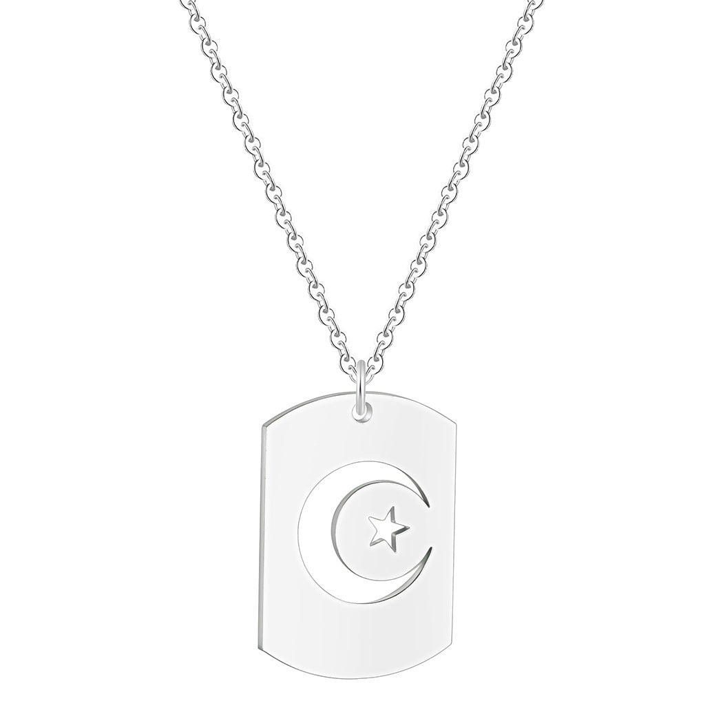 Crescent Moon Pendant Necklace For Women