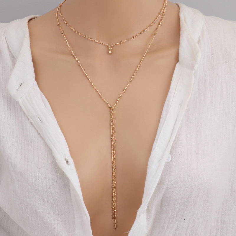 Retro clavicle necklace