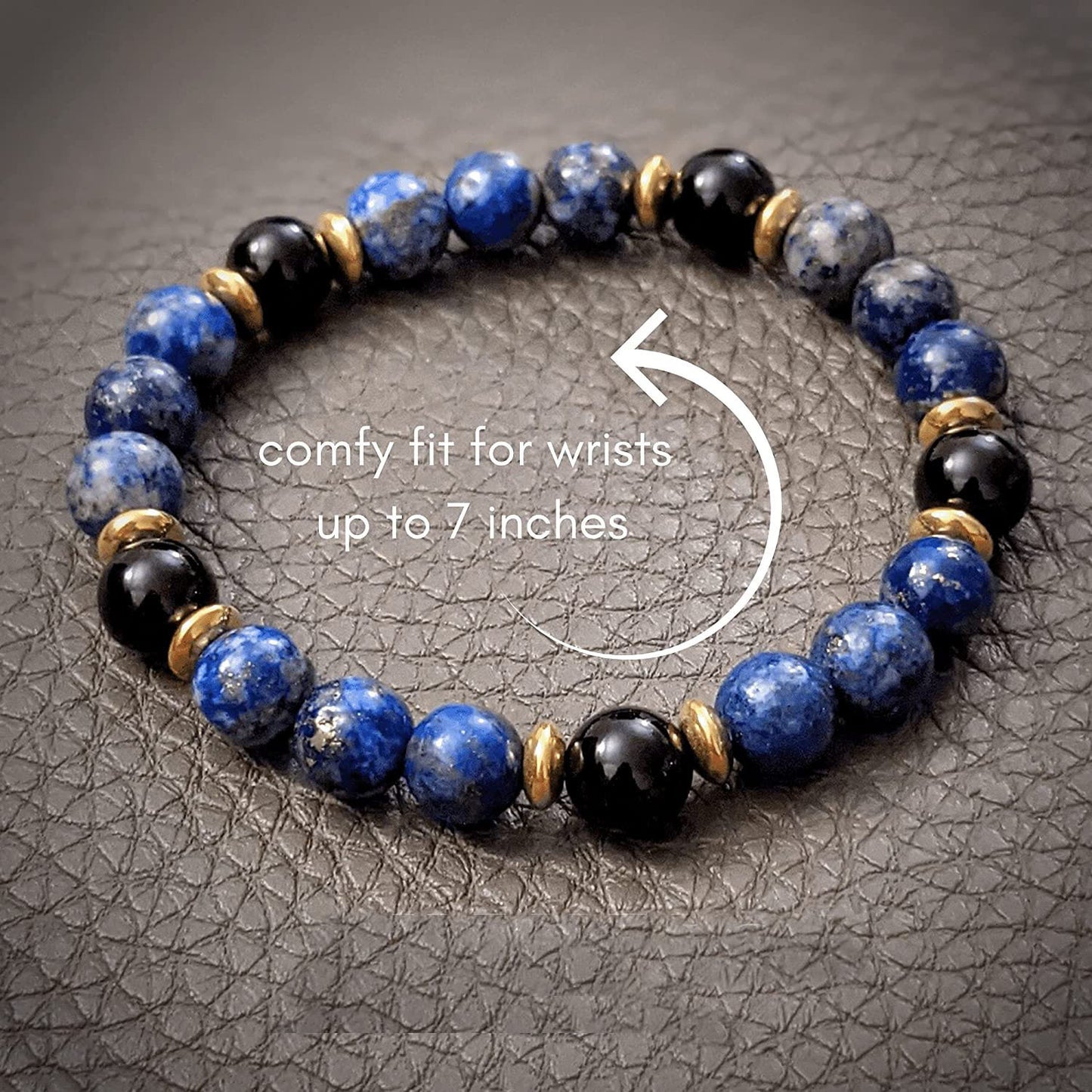 Lapis Black Agate Bracelet