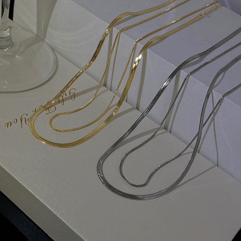 Double Layer Snake Bone Necklace